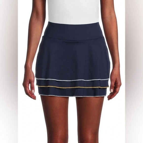 Fila Backspin Flounce Tiered Mini Tennis Skort - Size XL - Navy - NWT - Picture 1 of 11